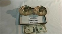 Cellini craft candle holders both marked Sterling