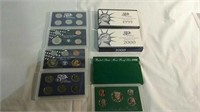1998, 1999 and 2000 United States mint proof sets