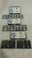 2001, 2002 and 2003 United States mint proof sets