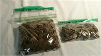 5 lb bag of wheat pennies with approximately 725