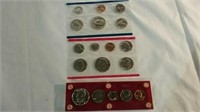 1968 s US proof set and 1981 uncirculated coins