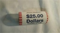 $25 roll of 2007 James Madison presidential