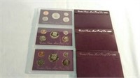 1988, 1989 and 1991 United States mint proof sets