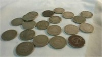 20 Liberty Head nickels various dates 1898 to