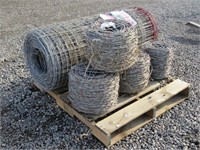 Roll of Red Brand Fencing Wire & Assorted Barbed W