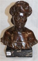 Antique Bronze Bust ca 1930's by listed