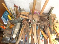 Lot Consisting of Hammers, Hatchets, Hand Tools