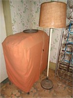 Metal Bed, Lamp, Metal & Wood Boxes, Air Tank &