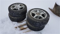 Set of 4 Tires on Rims.  205/70x15