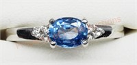 14KT Diamond Sapphire Ring