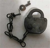 Adlake railroad lock with key