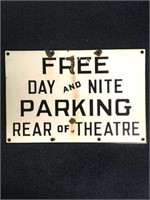 FREE THEATRE PARKING SIGN