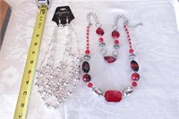 2 Large Costume Jewelry Necklaces