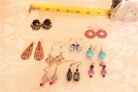 Group of 9 sets of Earrings
