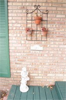 Outdoor Decorations: Girl Statue & Hanging Decor