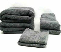 6 pc. Charisma Gray Bath Towel Set