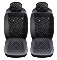 (2) Swarovski Diamond Seat Covers Black