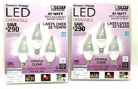 LED dimmable 40 watt Candelabra Base Bulbs