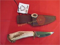 Barto Custom Hunting Knife w/ Elk Antler Handle