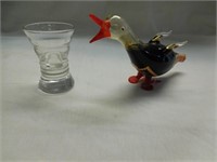 BLOWN GLASS RYNBENDE CHERRY BIRD & JIGGER