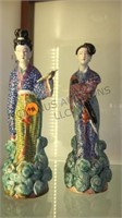 PAIR OF VINTAGE ASIAN FIGURINE W/MAKERS MARK