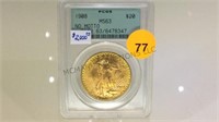GOLD ST GAUDENS 1908 NO MOTTO MS63 PCGS OLD HOLDER