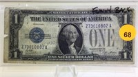 $1 SILVER CERTIFICATE 1928 A FUNNY BACK
