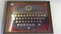 FRAMED US PRESIDENTIAL DOLLAR COLLECTION
