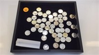 BU SILVER DIMES FULL ROLL W / CONTAINER