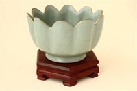 Chinese Celadon Lotus Bowl,