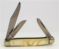 Fight'n Rooster Pearl Stockman Knife