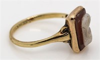 14kt Gold Antique Cameo Estate Ring
