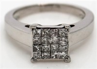 Princess Quad Cut 1.00 ct Diamond Ring