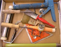 Painters Lot: Roller, Caulk Gun & Brushes