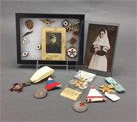 18 Items: Lapel pins, 1st Balkan War medals, etc.
