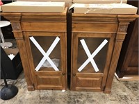 Pair of new Ethan Allen cabinets.