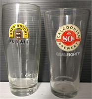 (7) Boddingtons & (5) Caledonian Beer Glasses