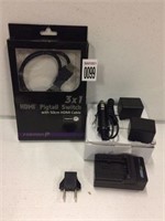 HDMI 3X1 CABLE & WASABI POWER ACCESSORY