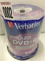 VERBATIM DVD+R CD 100 PCS