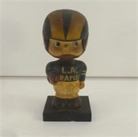 Rare Wooden Bobble Head L.A. Rams Football