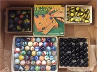 120+ vintage marbles, bumble bees