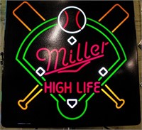 Vintage Miller High Life Beer Lighted Wall Sign
