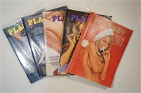 PLAYBOY - 5 Back Issues 1970's