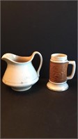 Vintage Porcelain Pitcher & Beer Stein