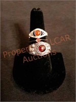(3) Sterling Silver Gemstones Assorted Rings