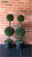 Set of Double Ball Artificial Topiaries