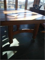 Antique oak library table