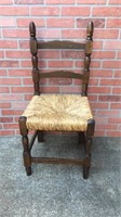 Wood Rush Seat Chair