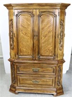 Carved Wood Tall Boy Armoire /Media Center