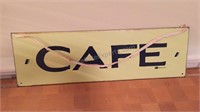 18” x 5.5” CAFE metal sign